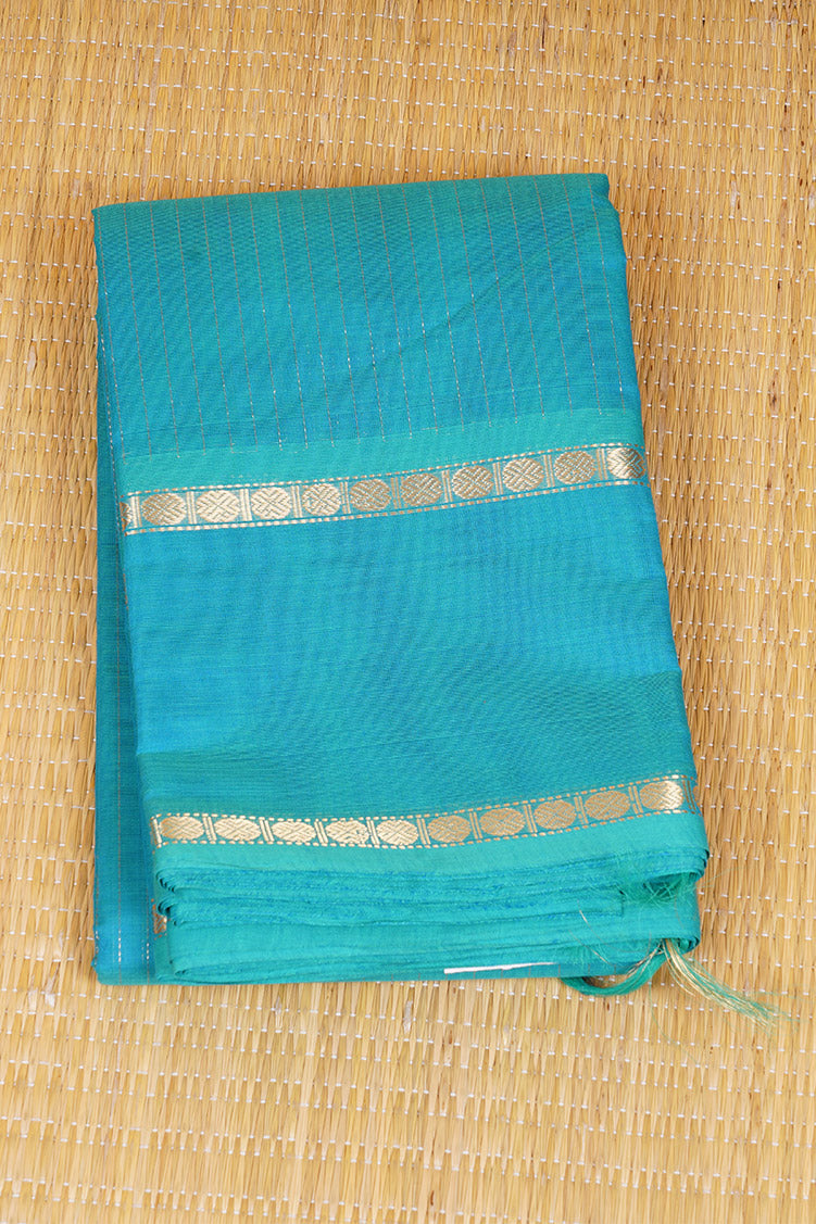 Pure Handloom Ananda Blue Rich Cotton Saree