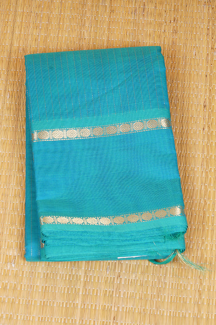 Pure Handloom Ananda Blue Rich Cotton Saree