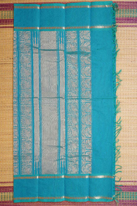 Pure Handloom Ananda Blue Rich Cotton Saree
