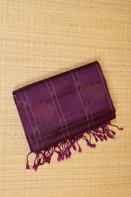 Violet Pure Light Weight Kanchipuram Silk Saree
