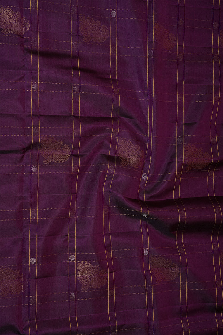 Violet Pure Light Weight Kanchipuram Silk Saree