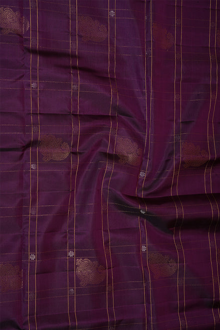 Violet Pure Light Weight Kanchipuram Silk Saree