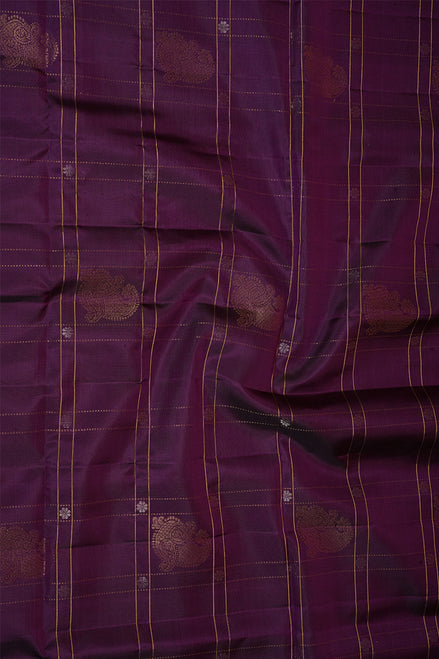 Violet Pure Light Weight Kanchipuram Silk Saree