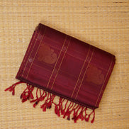 Maroon Pure Light Weight Kanchipuram Silk Saree