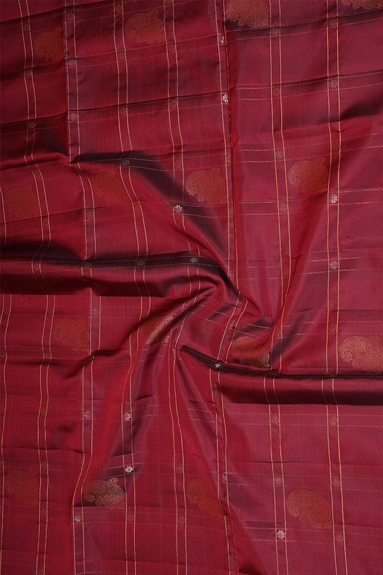 Maroon Pure Light Weight Kanchipuram Silk Saree