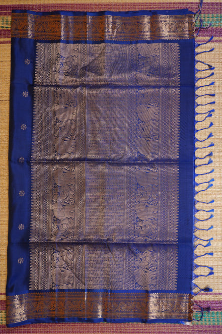 Royal Blue Light Weight Kanchipuram Silk Saree