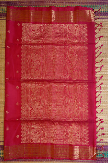 Rani Pink Light Weight Kanchipuram Silk Saree