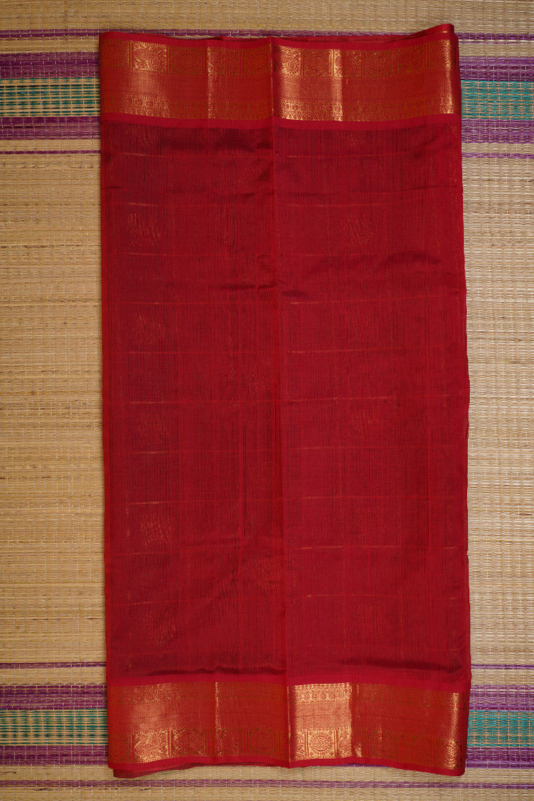 Dark Green Elegant Silk Cotton