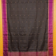 Black Light Weight Kanchipuram Silk Saree