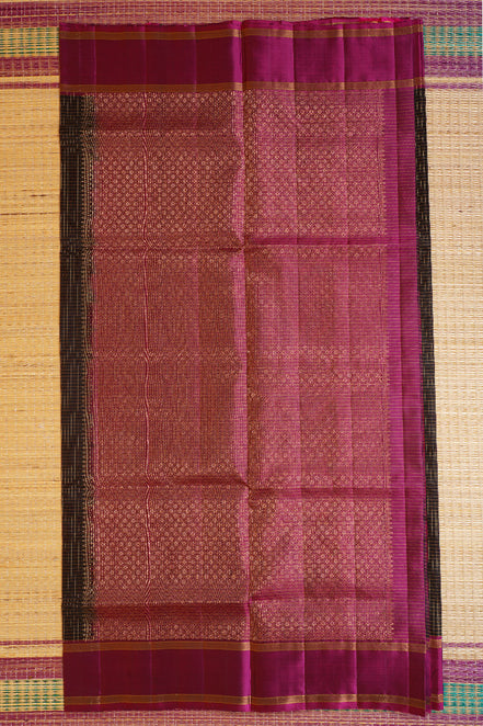 Black Light Weight Kanchipuram Silk Saree