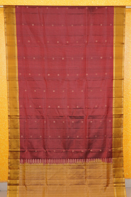 Maroon Pure Light Weight Kanchipuram Silk Saree