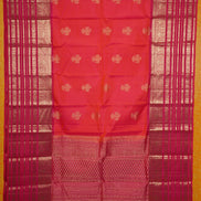 Orange Dual‑tone Lightweight Kanchipuram Silks
