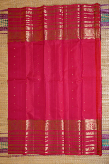 Orange Dual‑tone Lightweight Kanchipuram Silks