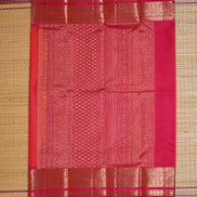 Orange Dual‑tone Lightweight Kanchipuram Silks