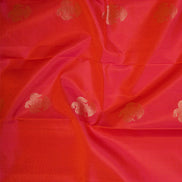Orange Dual‑tone Lightweight Kanchipuram Silks