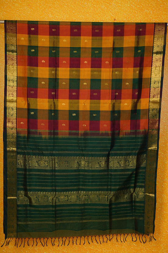 Multicolored Elegant Silk Cotton Saree