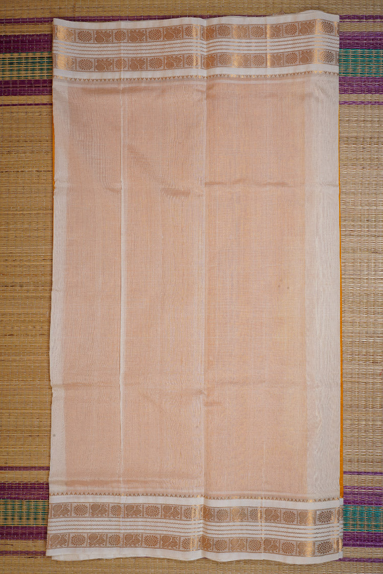 Yellow Elegant Silk Cotton