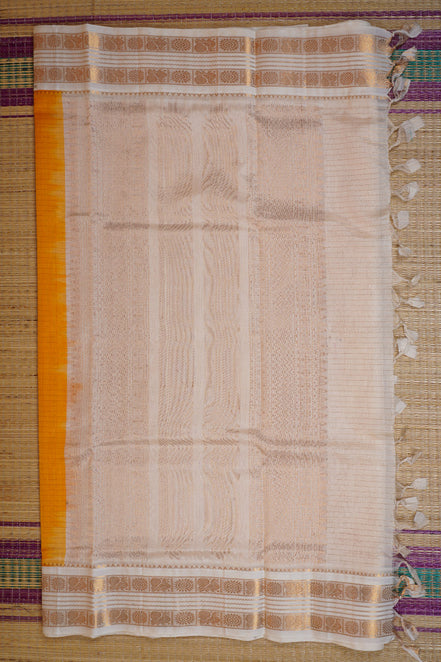 Yellow Elegant Silk Cotton