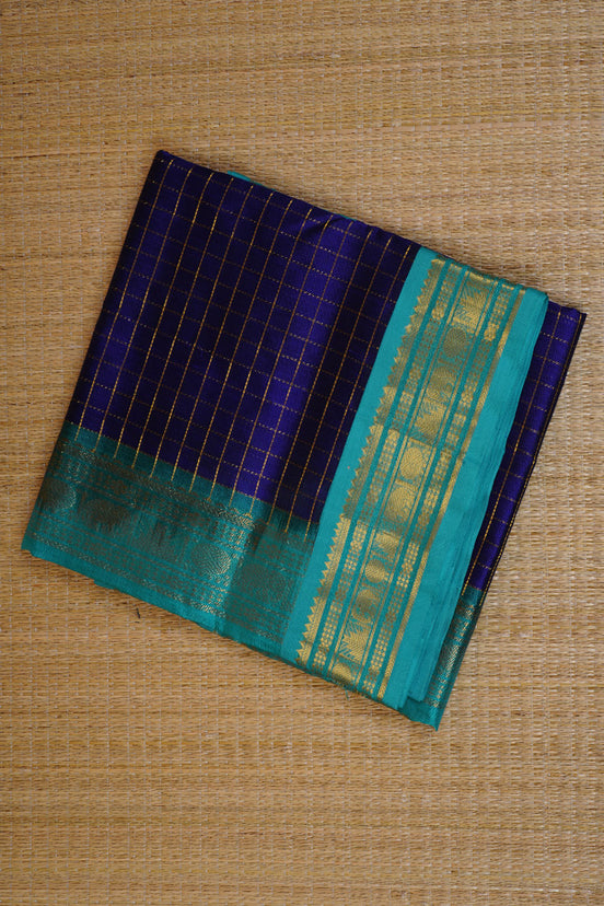 Blue Elegant Silk Cotton Saree