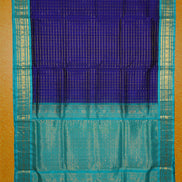 Blue Elegant Silk Cotton
