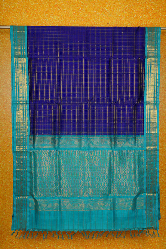 Blue Elegant Silk Cotton Saree