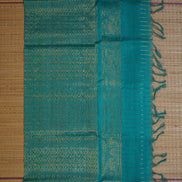 Blue Elegant Silk Cotton