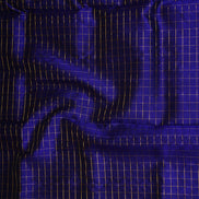 Blue Elegant Silk Cotton
