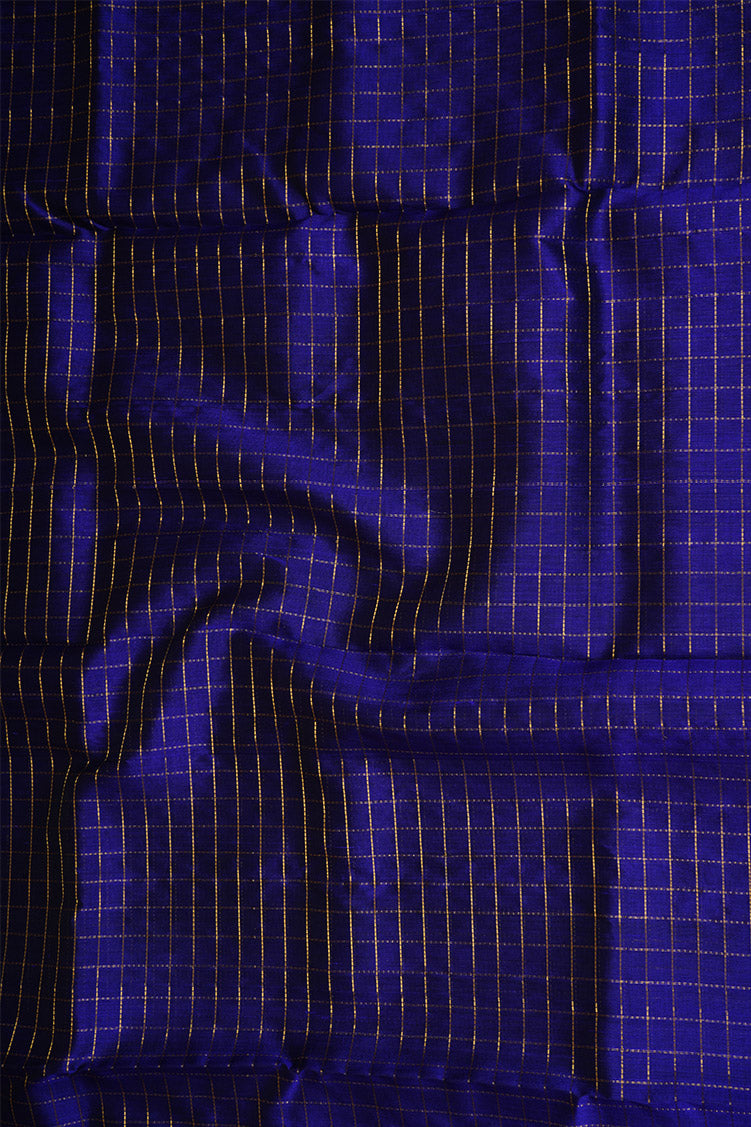 Blue Elegant Silk Cotton