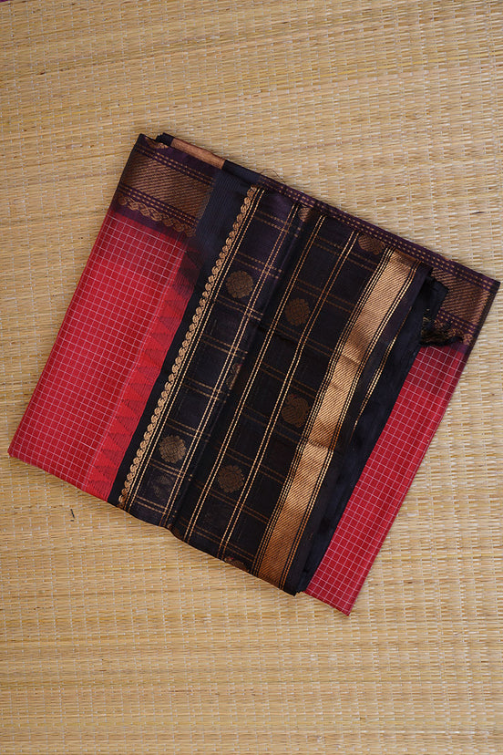 Red Elegant Silk Cotton Saree