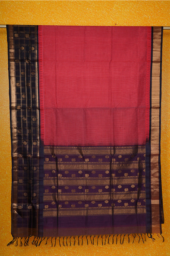 Red Elegant Silk Cotton Saree