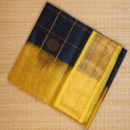 Blue Elegant Silk Cotton