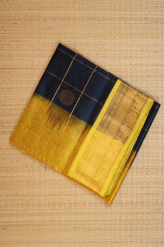 Peacock Blue Elegant Silk Cotton Saree