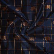 Blue Elegant Silk Cotton