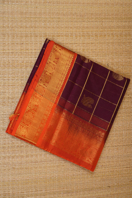 Purple Elegant Silk Cotton