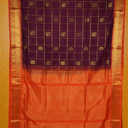 Purple Elegant Silk Cotton