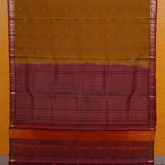 Mustard Soft Silk Saree with Maroon Borders