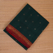 Green Soft Silk Saree with Red Borders