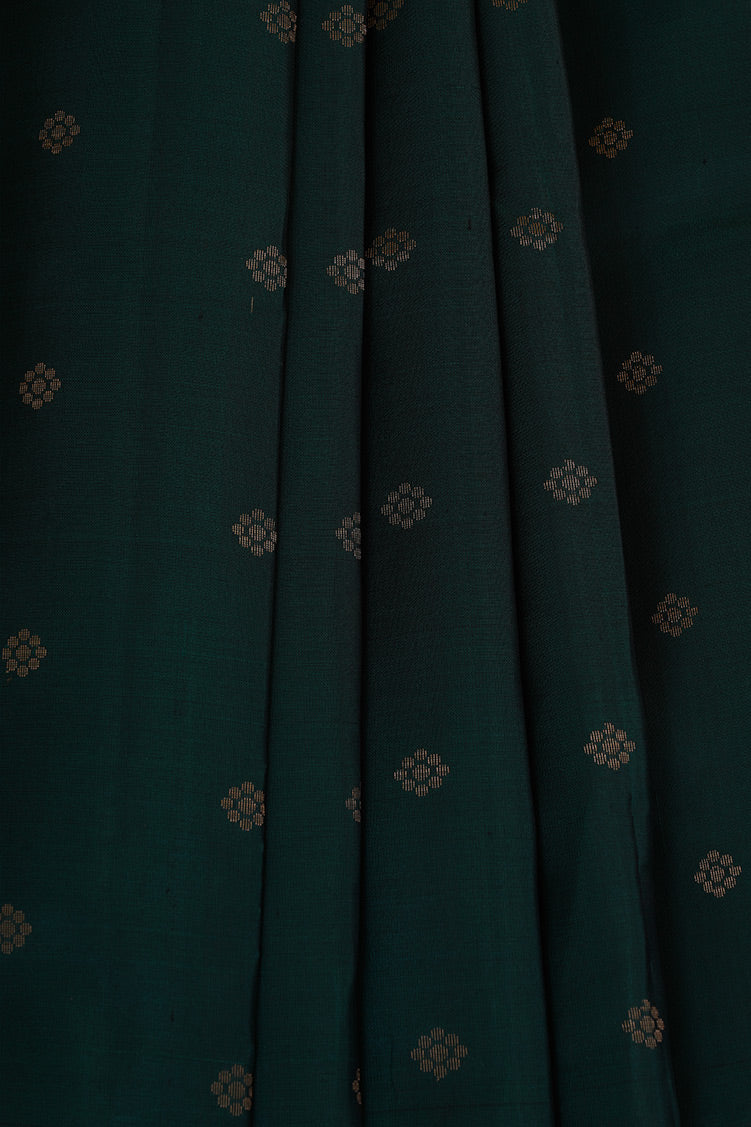 Green Soft Silk Saree with Red Borders