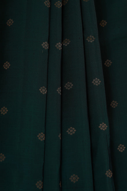 Green Soft Silk Saree with Red Borders