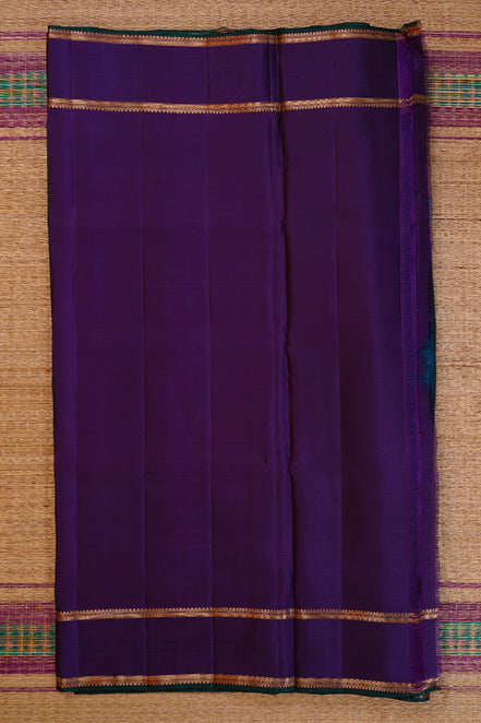 Ananda Blue Soft Silk Saree with Rettaipettu Borders
