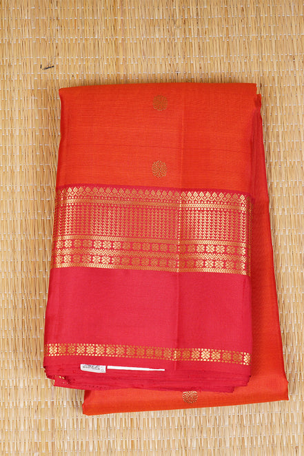Orange Light Weight Kanchipuram Silks