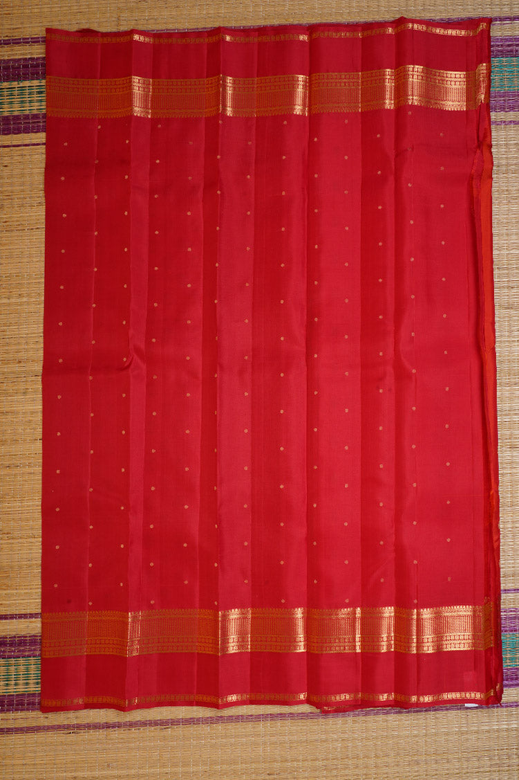Orange Light Weight Kanchipuram Silks