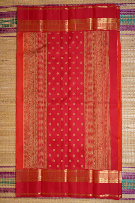 Orange Light Weight Kanchipuram Silks
