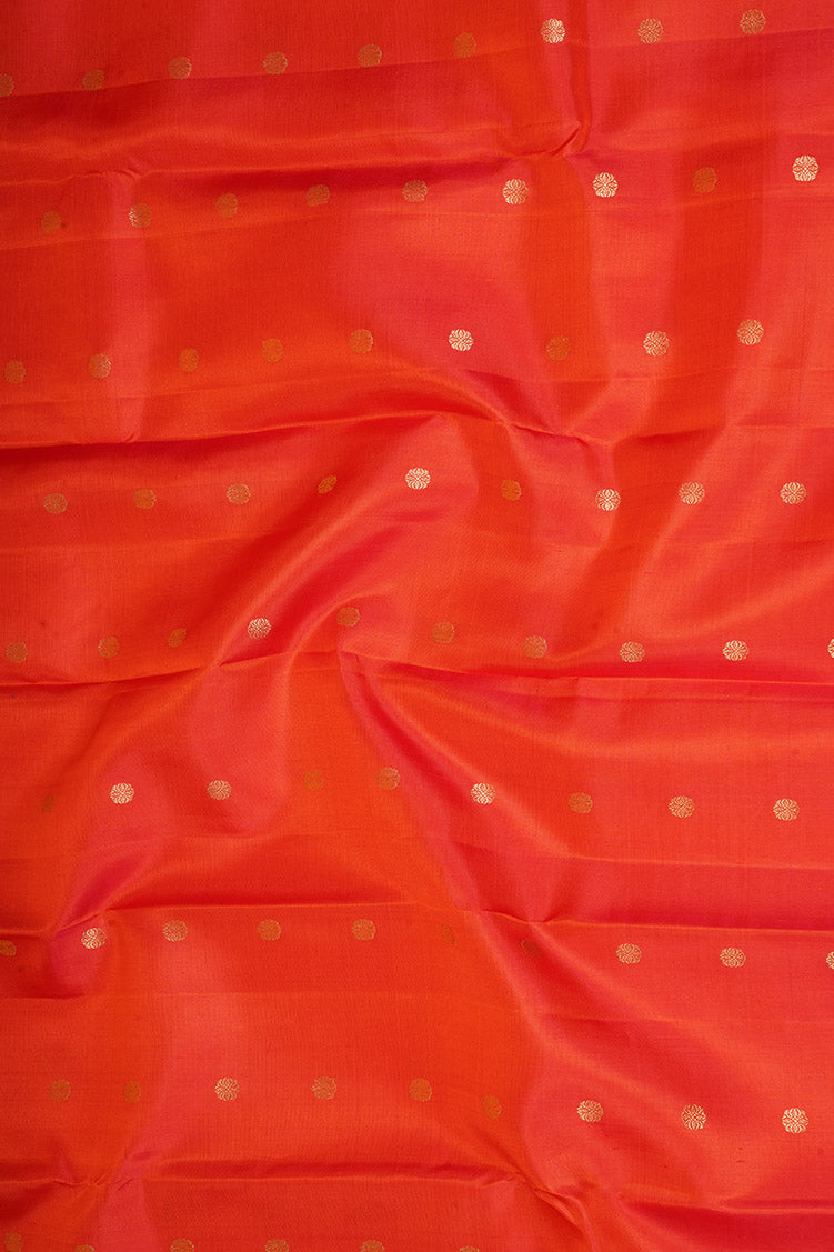 Orange Light Weight Kanchipuram Silks
