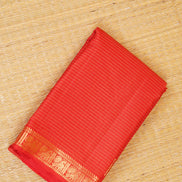 Pure Light Weight Kanchipuram Silk Saree In Chilli Red