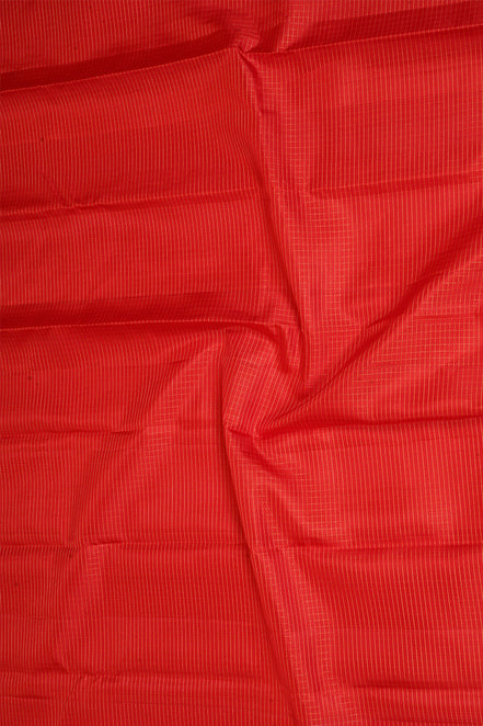 Pure Light Weight Kanchipuram Silk Saree In Chilli Red