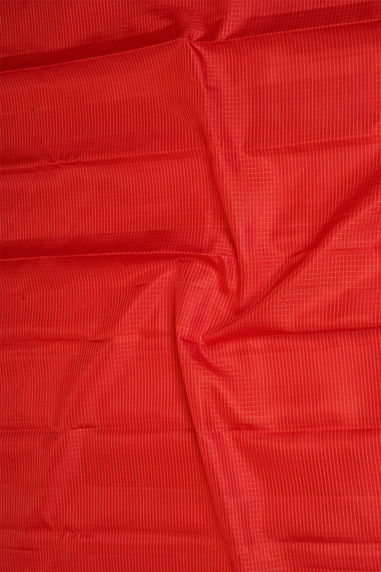 Pure Light Weight Kanchipuram Silk Saree In Chilli Red