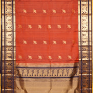 Orange Light Weight Kanchipuram Silks