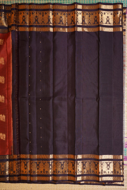 Orange Light Weight Kanchipuram Silks