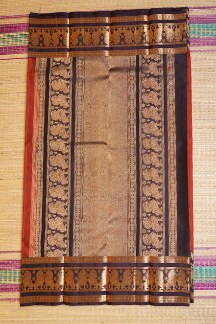 Orange Light Weight Kanchipuram Silks
